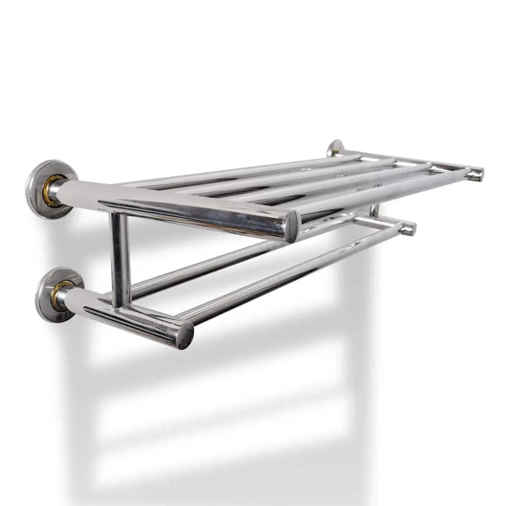 Stainless Steel Wall Mounted Towel Rack 6 Tubes Bathroom Holder Organiser