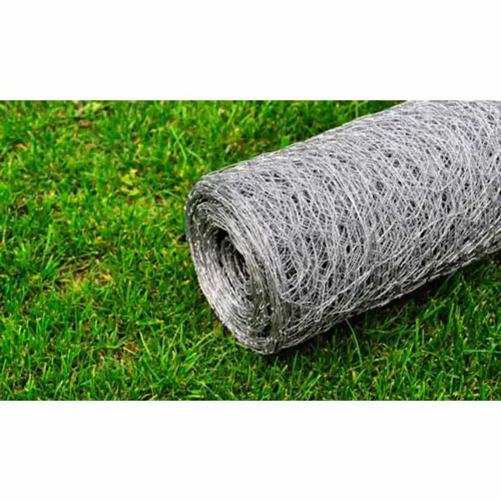 Chicken Wire Fence Galvanised Steel 25x1m Poultry Netting