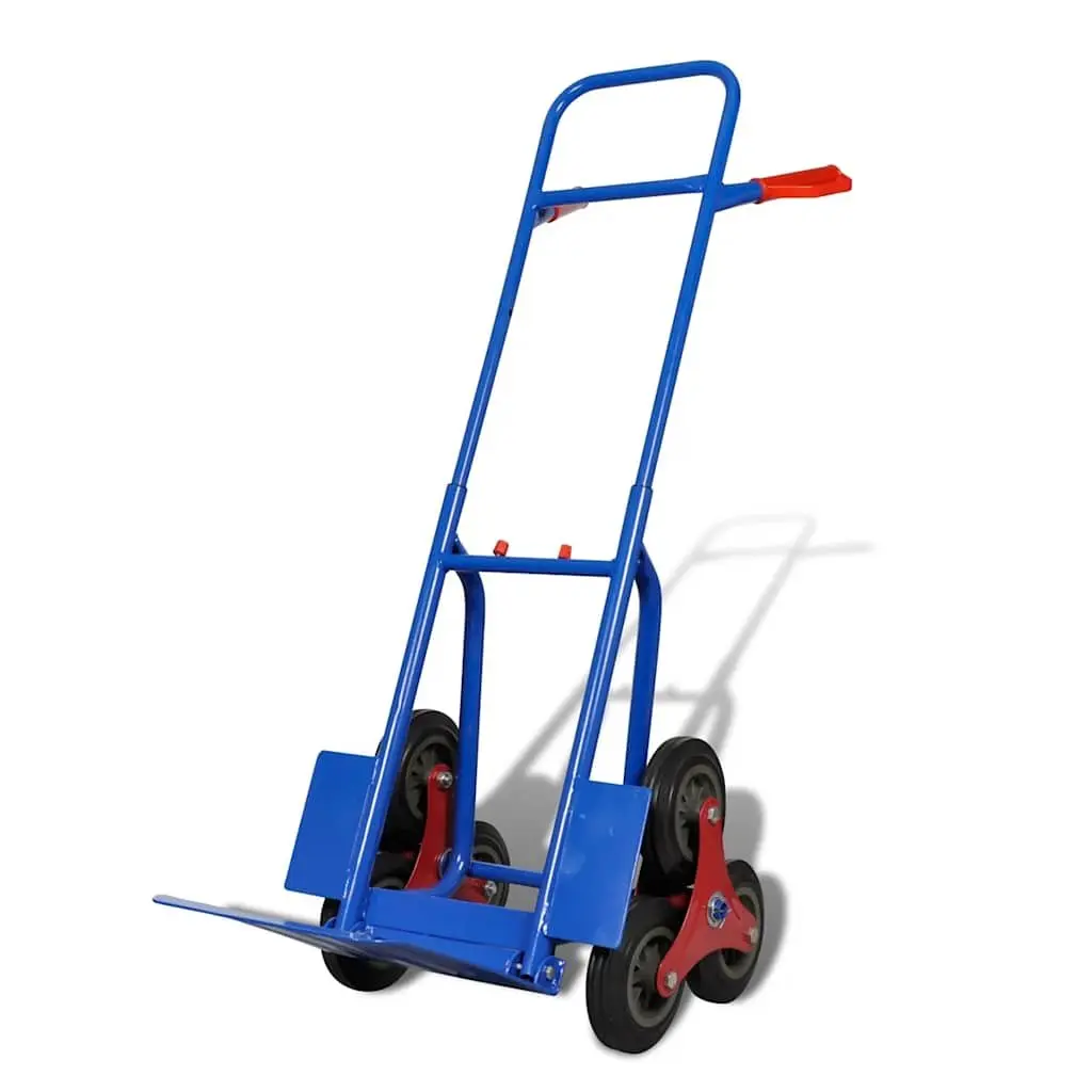 Folding Sack Truck with 6 Wheels Stair Climbing Cargo Dolly Hand Trolley Green