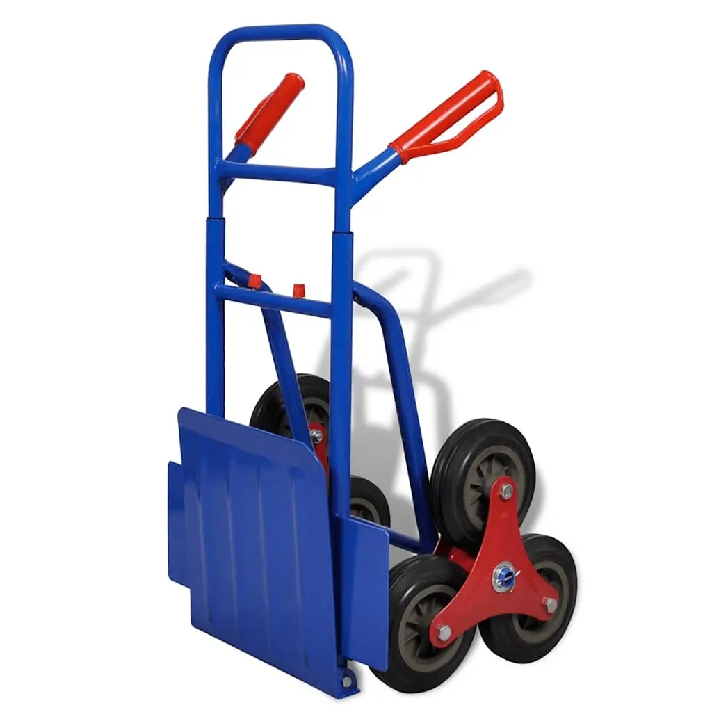 Folding Sack Truck with 6 Wheels Stair Climbing Cargo Dolly Hand Trolley Green