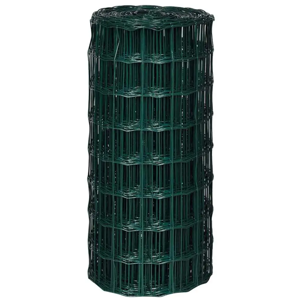 Euro Fence Panel Sturdy Green Steel Wire Mesh 25m x 0.8m