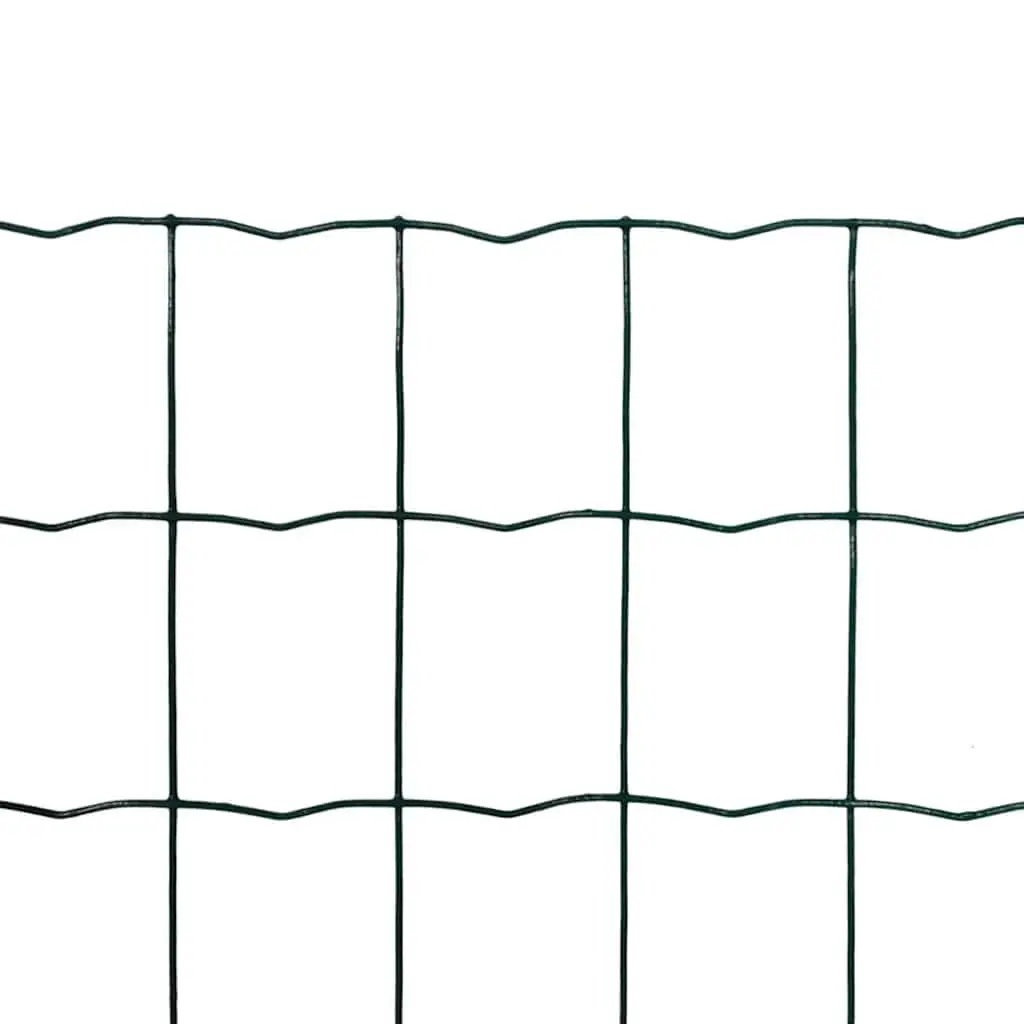 Euro Fence Panel Sturdy Green Steel Wire Mesh 25m x 0.8m