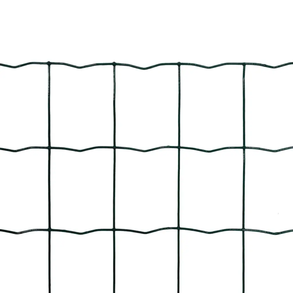 Steel Wire Euro Fence Panel PVC Coated Green 25 x 1.0 m