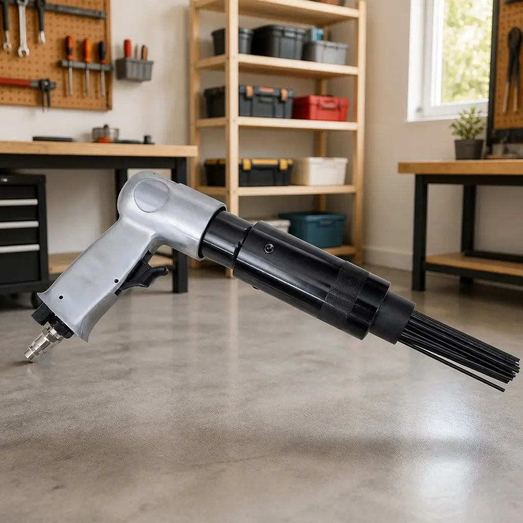 Pneumatic Needle Scaler Pistol Grip Air Tool 19 High Wear Resistant Steel Needles