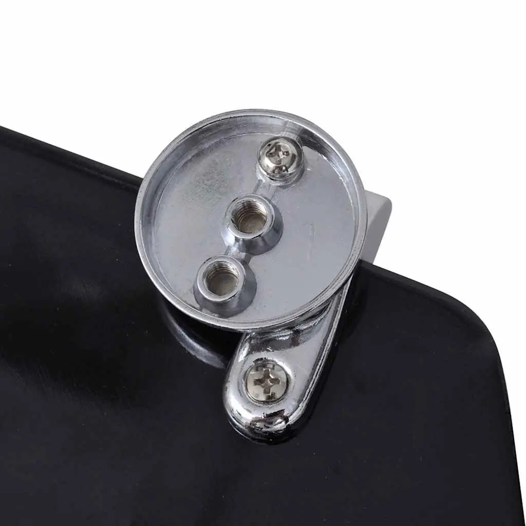 MDF Universal Toilet Seat Black Adjustable Chrome Hinges Durable Bathroom Fixture