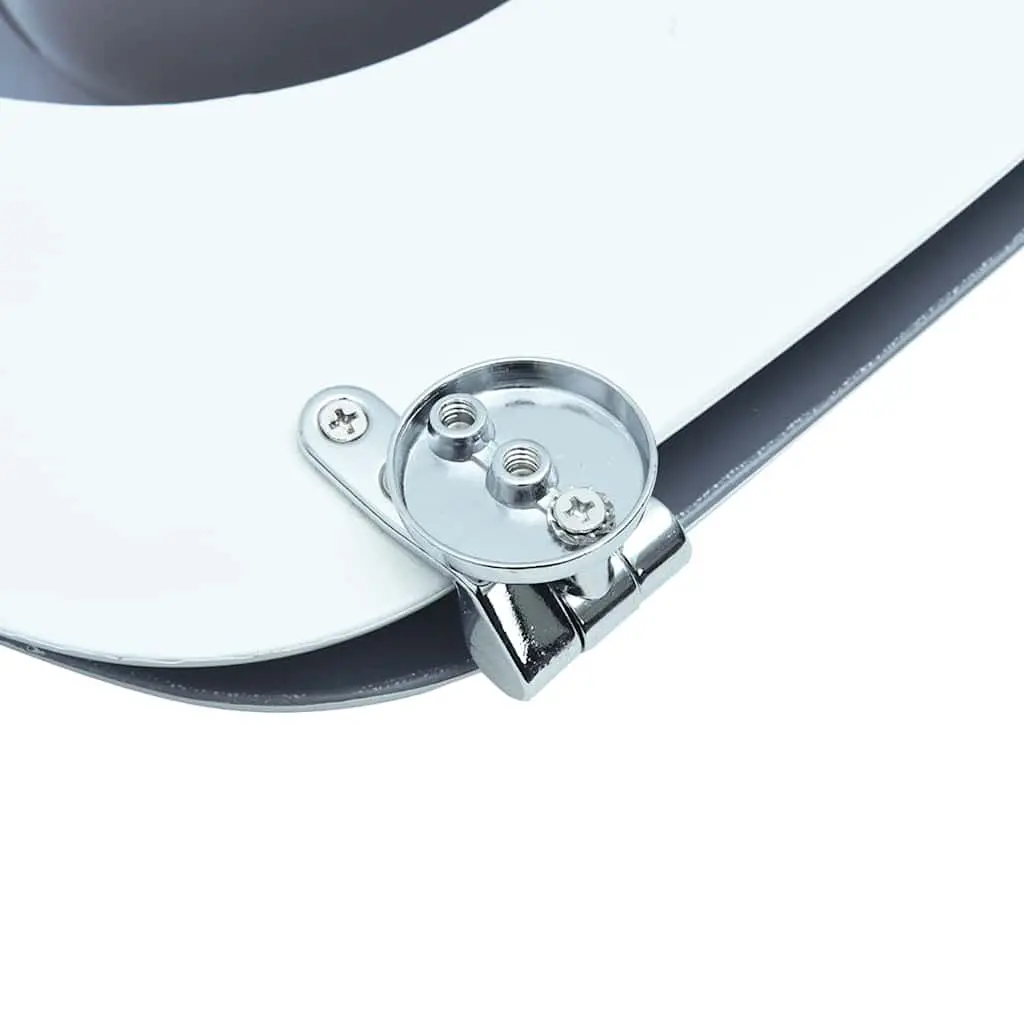 Toilet Seat Grey MDF Lid Adjustable Hinges Standard Size Easy Install