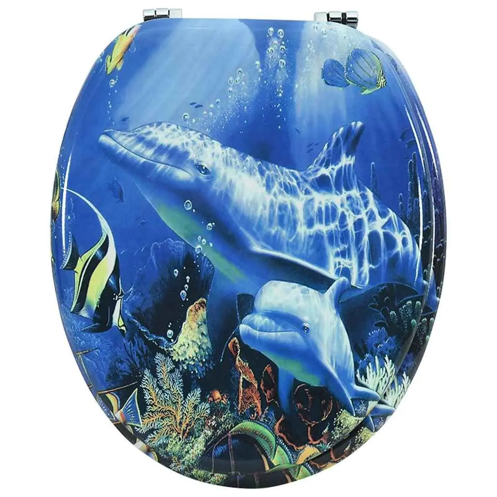 Blue Dolphin Toilet Seat