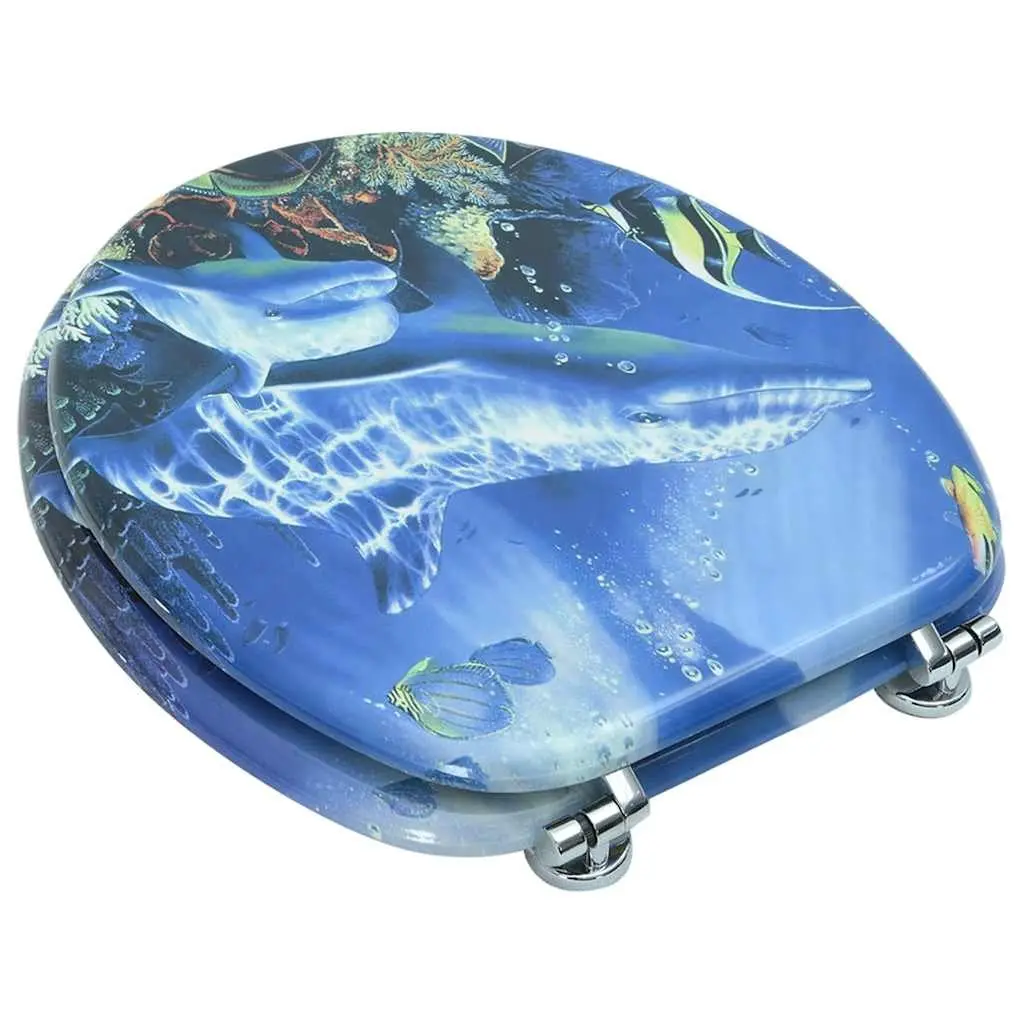 Blue Dolphin Toilet Seat