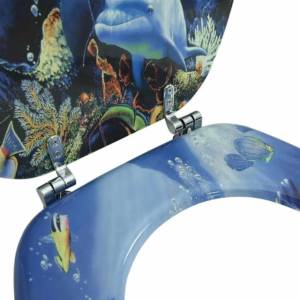 Blue Dolphin Toilet Seat