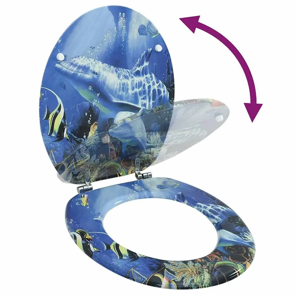 Blue Dolphin Toilet Seat