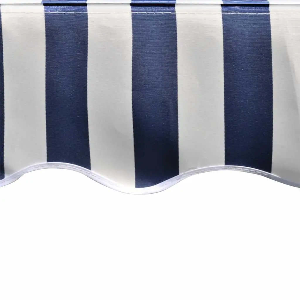Awning Replacement Fabric UV Resistant Polyester Blue White 3x2.5m