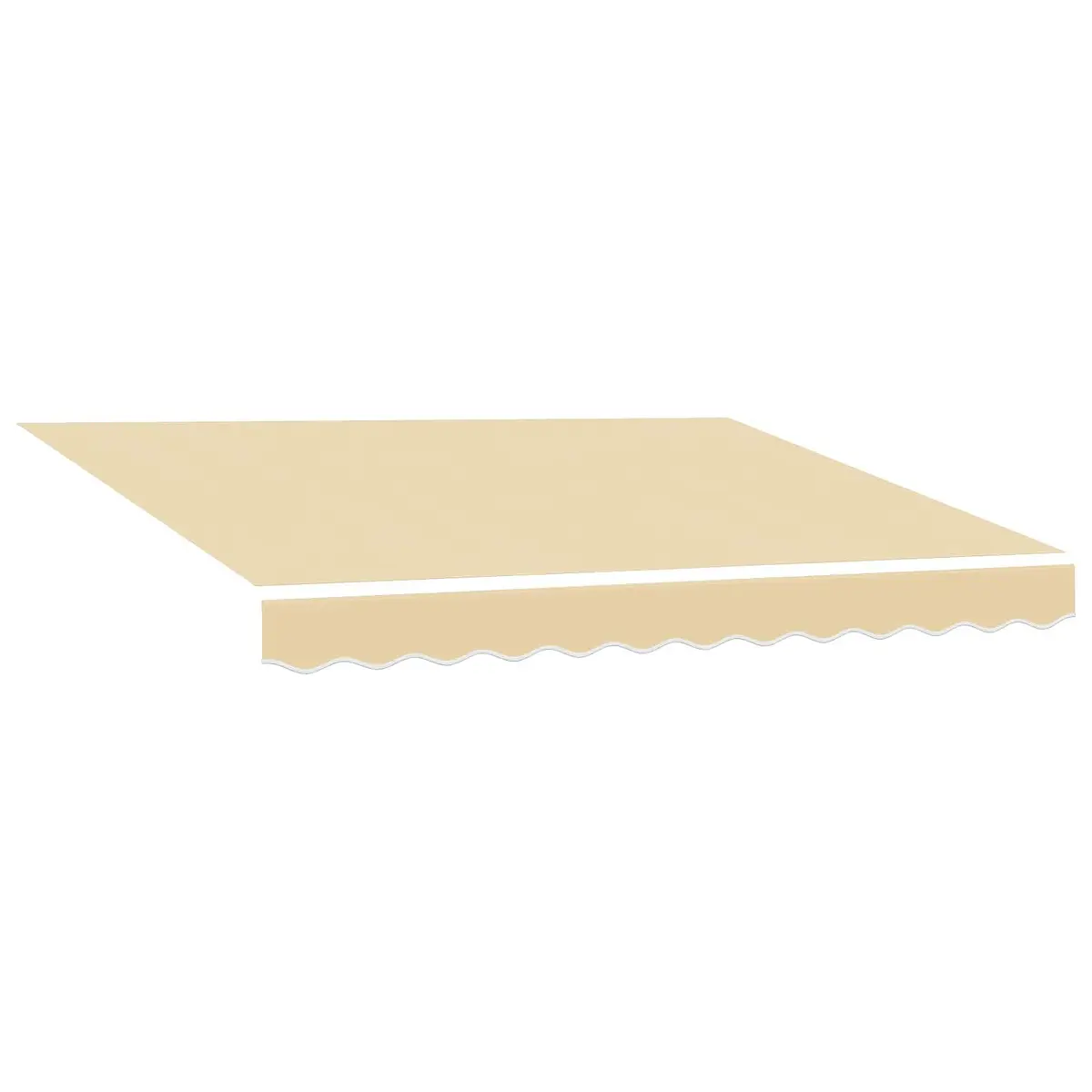 Awning Replacement Fabric Canvas Cream UV Resistant Polyester 3x2.5m