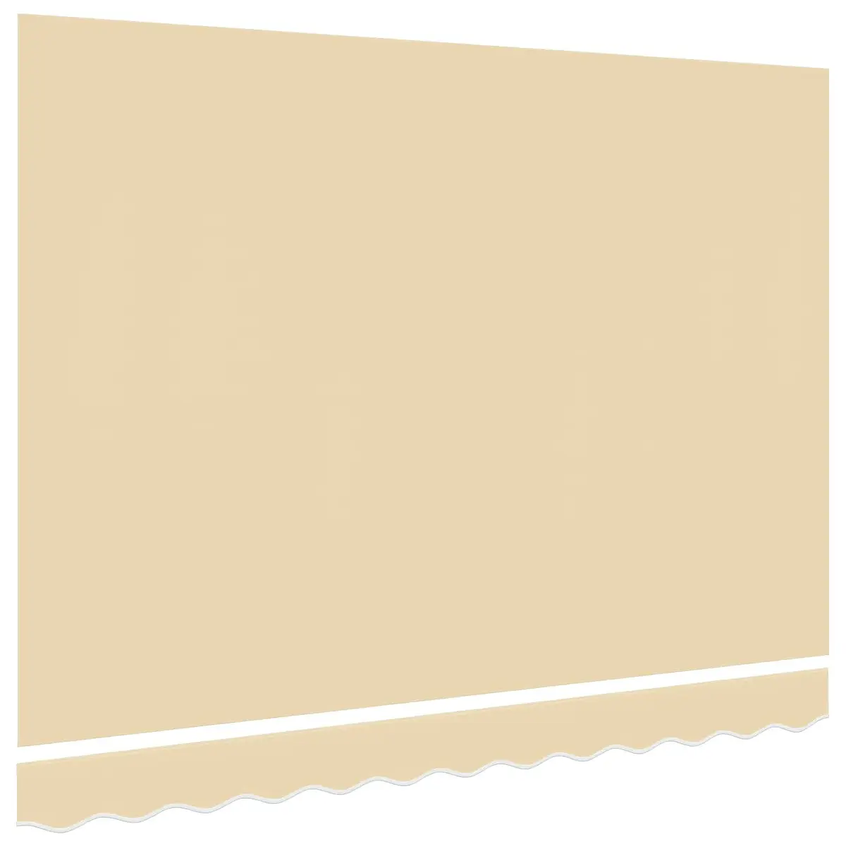 Awning Replacement Fabric Canvas Cream UV Resistant Polyester 3x2.5m