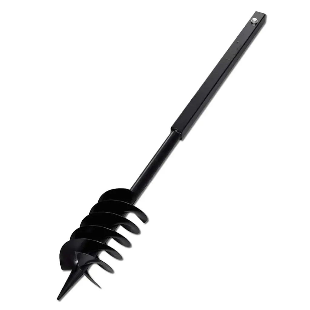 Ground Drill Auger Double Spiral 120mm Steel Handle Gardening Tool