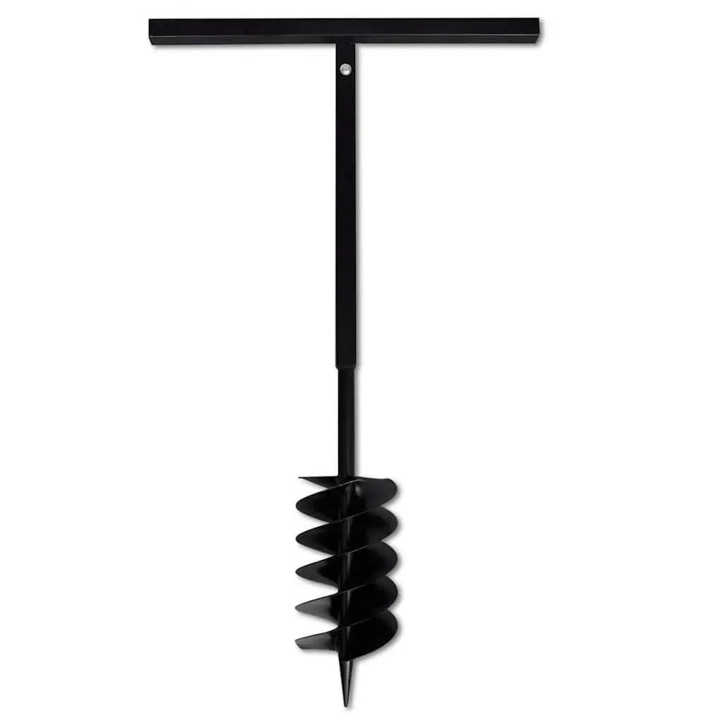 Ground Drill Auger Bit Three Spirals 150mm Handle Soil Aeration Digging Tool
