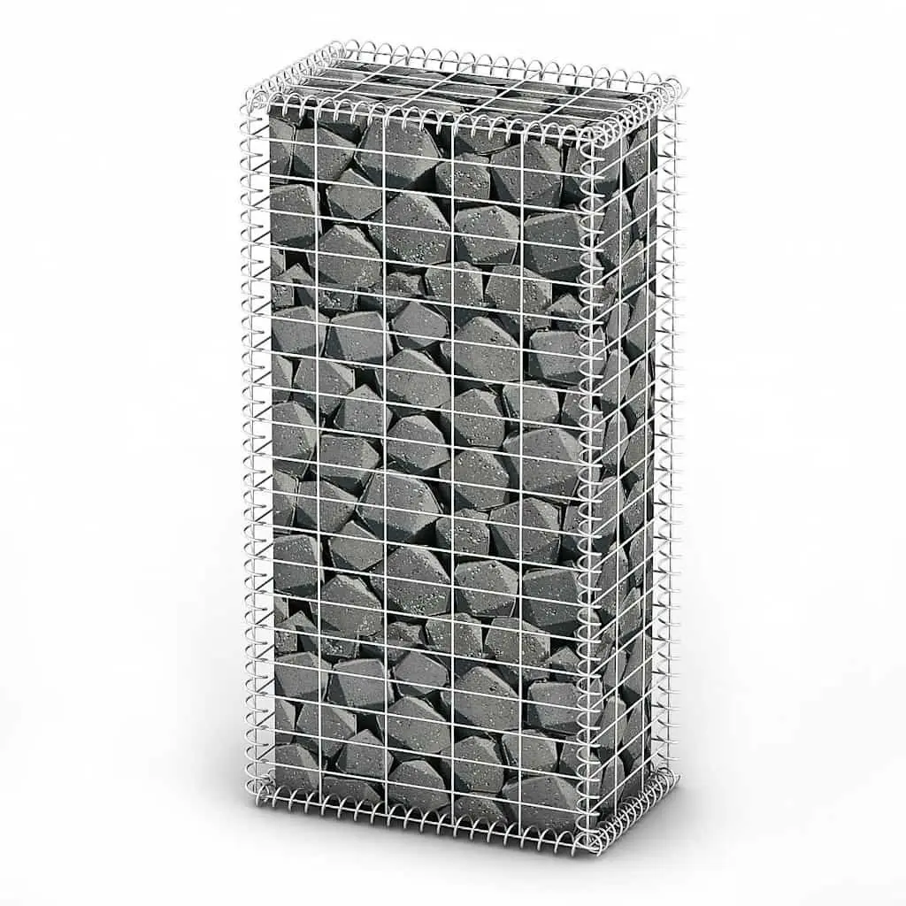 Gabion Basket Galvanised Steel Wire Mesh with Lids 100 x 50 x 30 cm