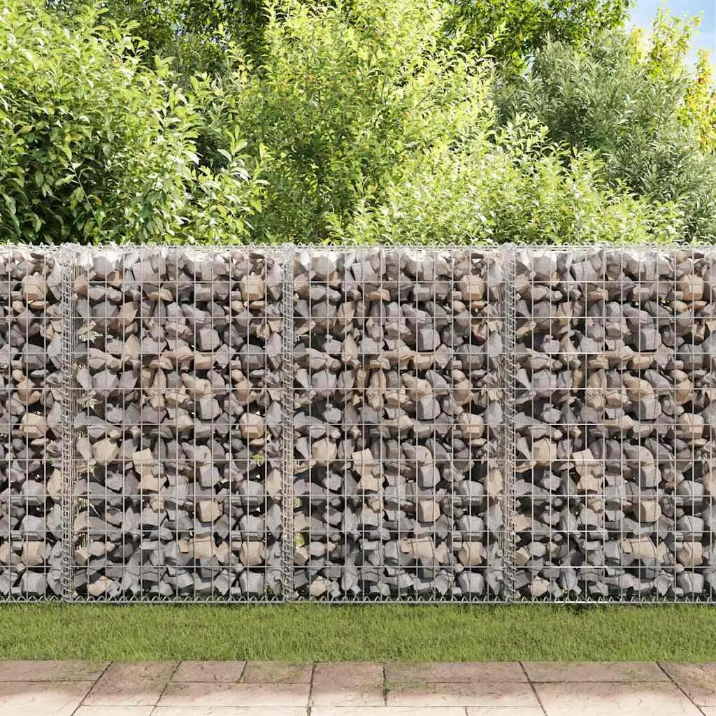 Gabion Basket Galvanised Steel Wire Mesh with Lids 100 x 50 x 30 cm