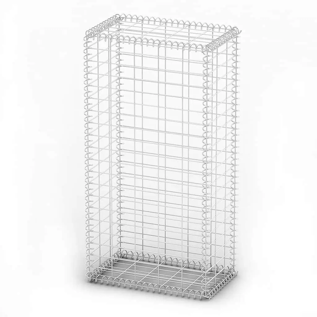 Gabion Basket Galvanised Steel Wire Mesh with Lids 100 x 50 x 30 cm
