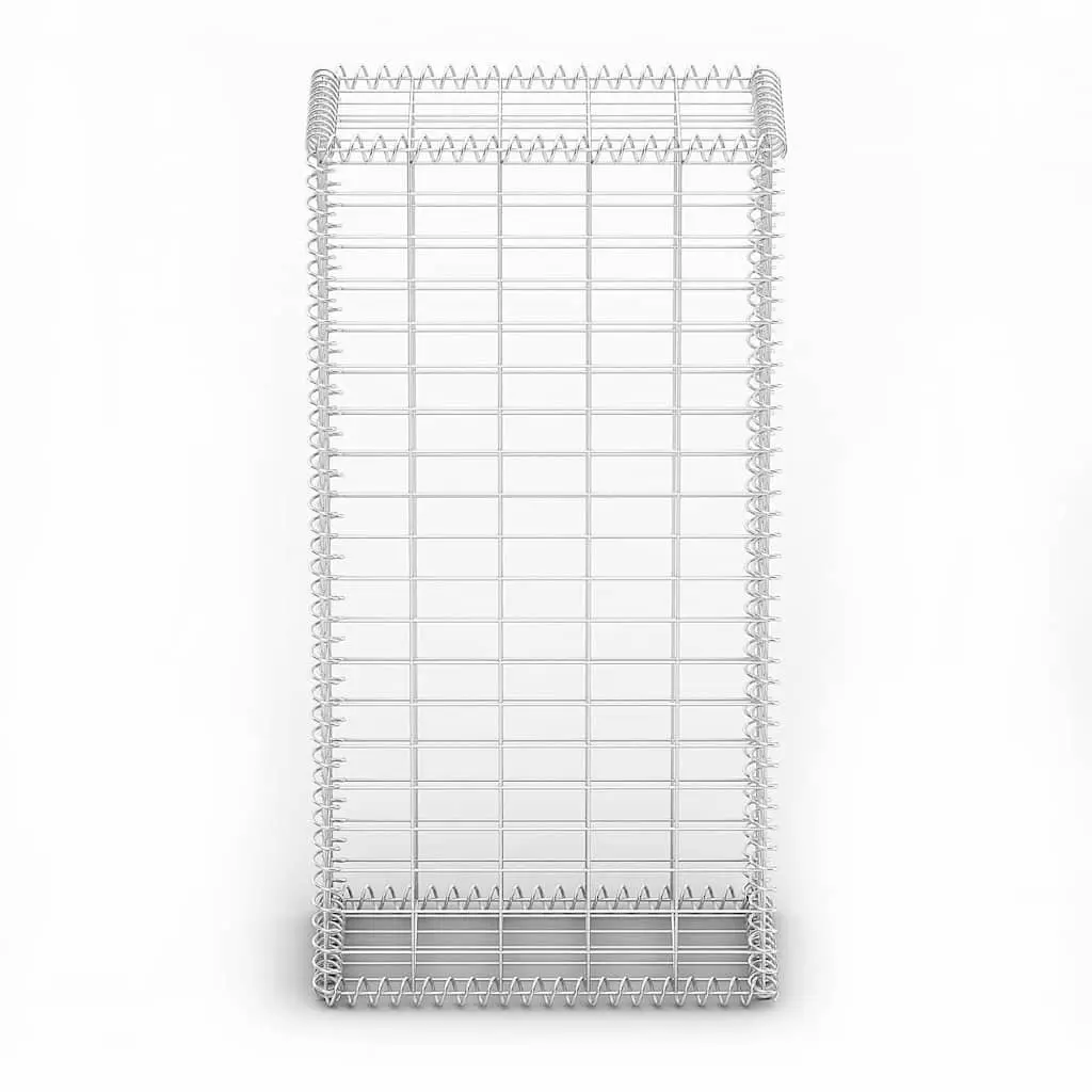 Gabion Basket Galvanised Steel Wire Mesh with Lids 100 x 50 x 30 cm
