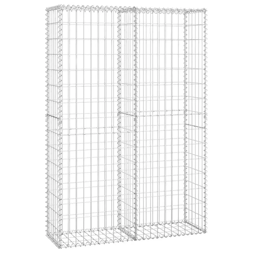 Gabion Basket Galvanised Steel Mesh with Lids 150 x 100 x 30 cm