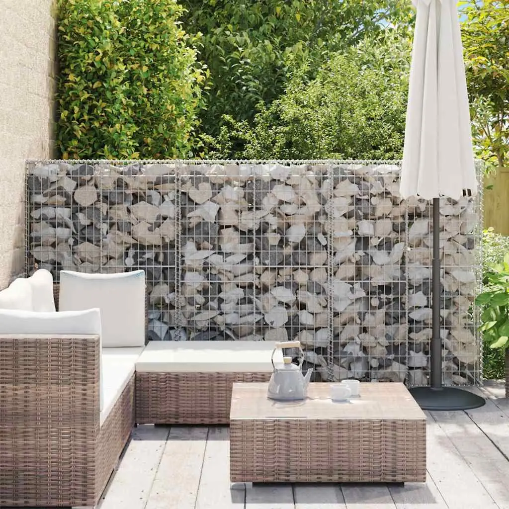 Gabion Basket Galvanised Steel Mesh with Lids 150 x 100 x 30 cm