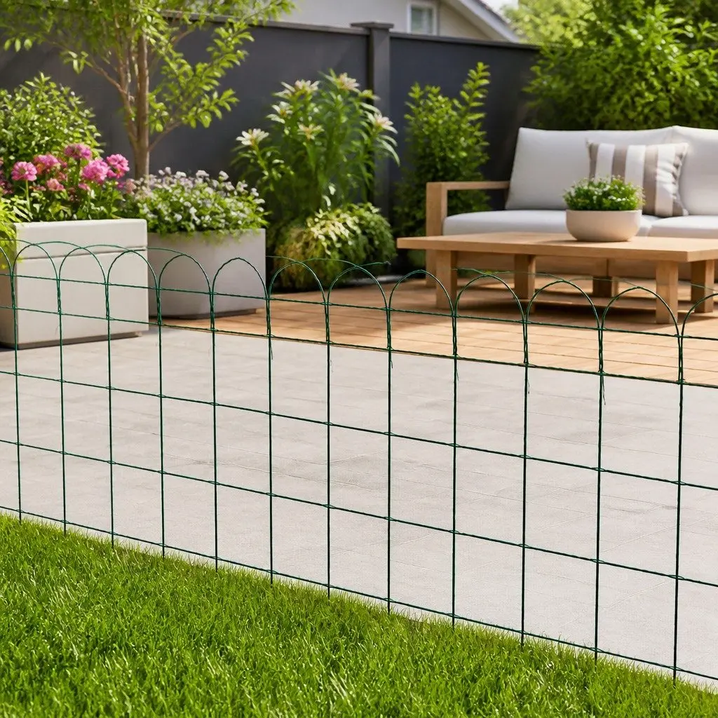 Garden Border Fence Iron Wire Edging 25m Outdoor Yard Lawn Protection Barrier