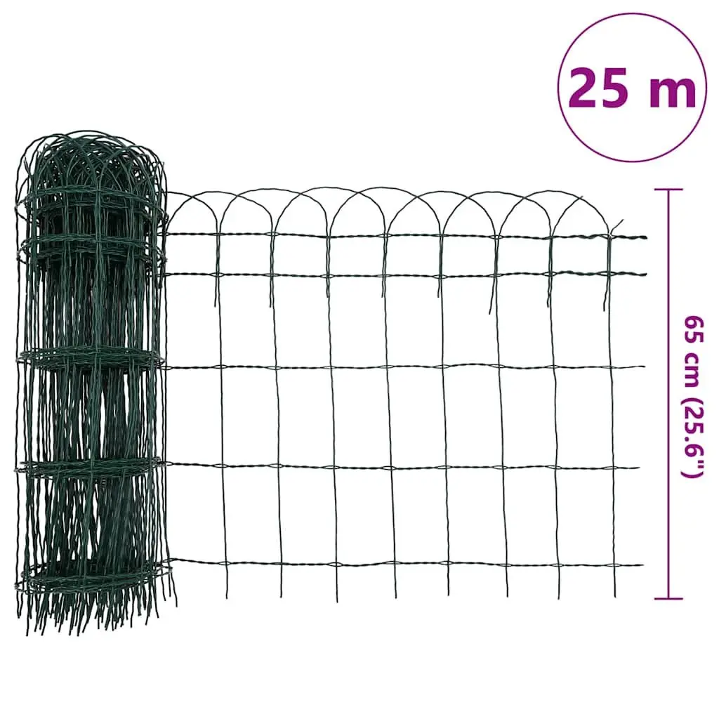 Garden Border Fence Iron Wire Edging 25m Outdoor Yard Lawn Protection Barrier