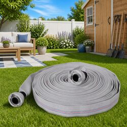 Fire Hose Flat 30m 1 Inch D-Storz Couplings Water Pump Transport Lightweight