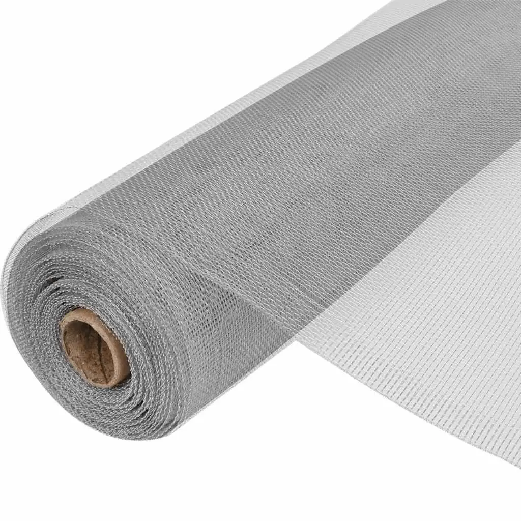 Aluminium Insect Protection Mesh Screen Silver 100cm x 500cm for Garden and DIY Projects