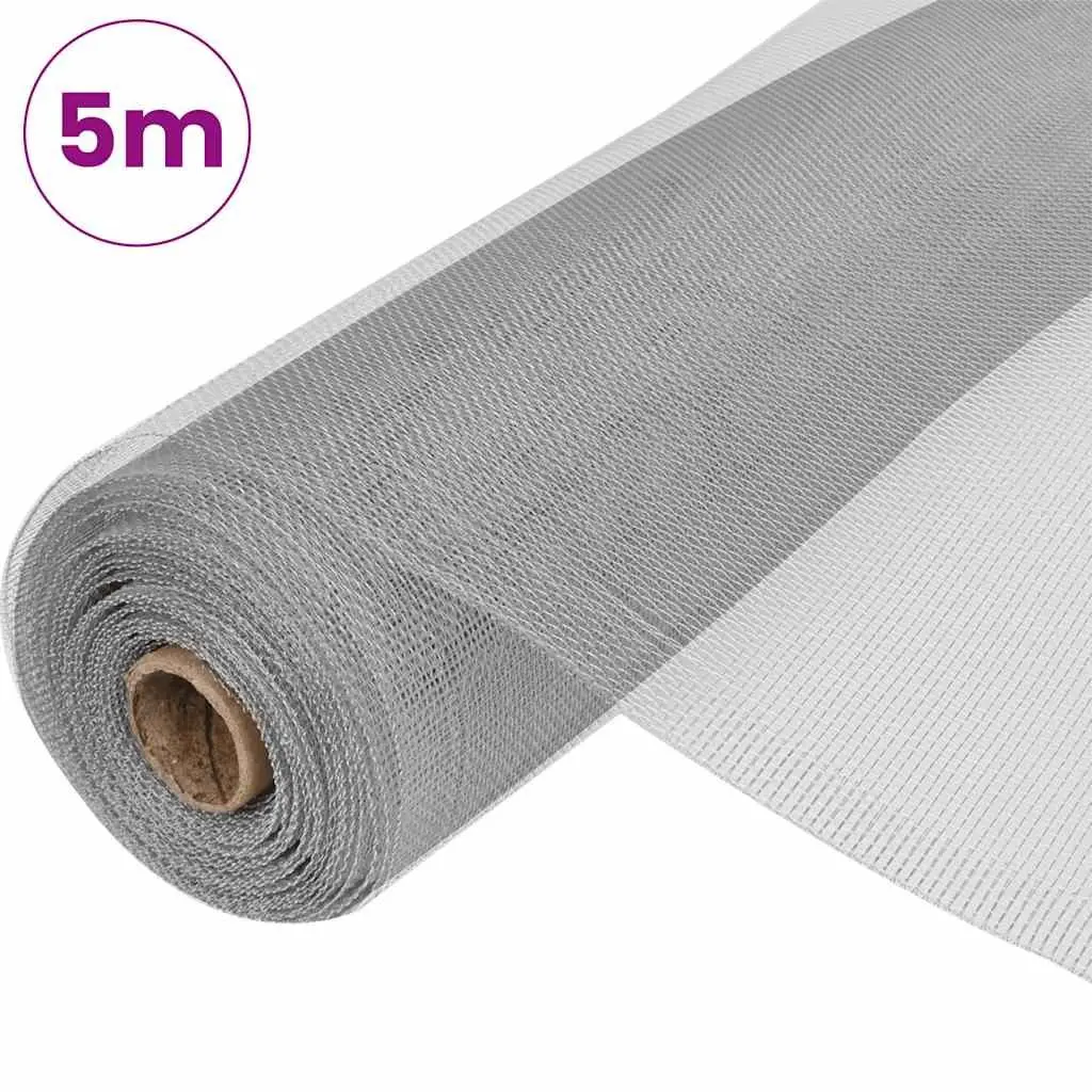 Aluminium Insect Protection Mesh Screen Silver 100cm x 500cm for Garden and DIY Projects