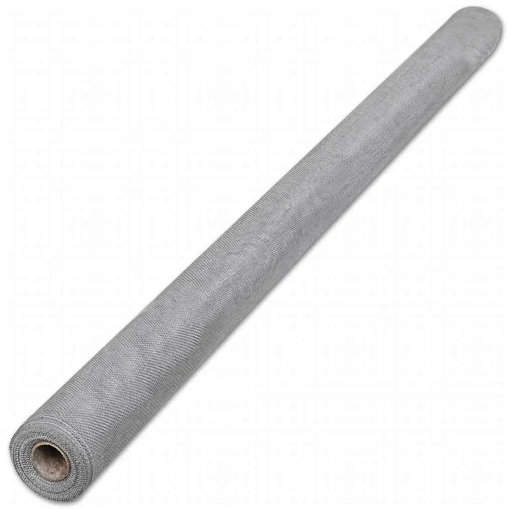 Aluminium Insect Protection Mesh Screen Silver 100cm x 500cm for Garden and DIY Projects