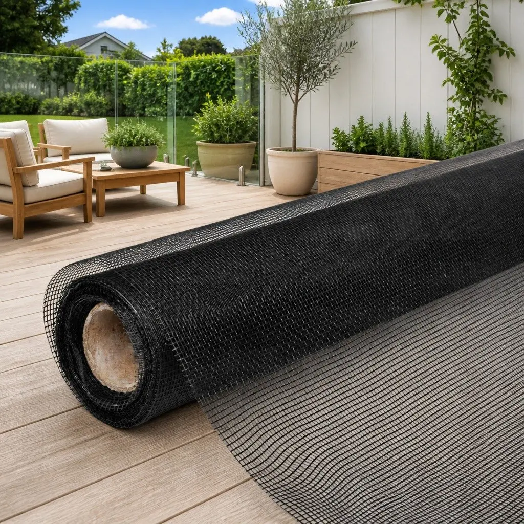 Fiberglass Mesh Screen Durable Black 100x500 cm Insect Door Window Repair DIY Fence