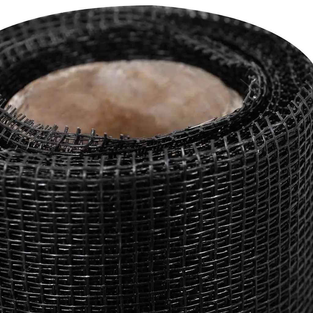 Fiberglass Mesh Screen Durable Black 100x500 cm Insect Door Window Repair DIY Fence