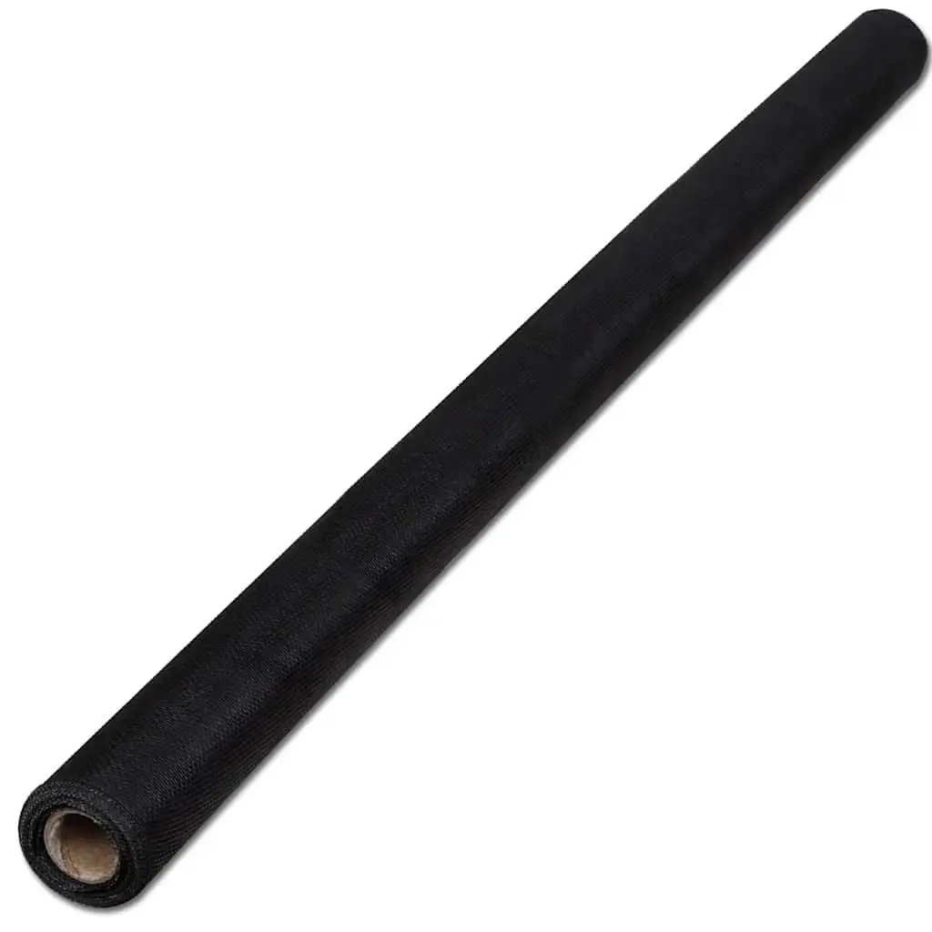 Fiberglass Mesh Screen Durable Black 100x1000 cm Insect Door Window Fence DIY