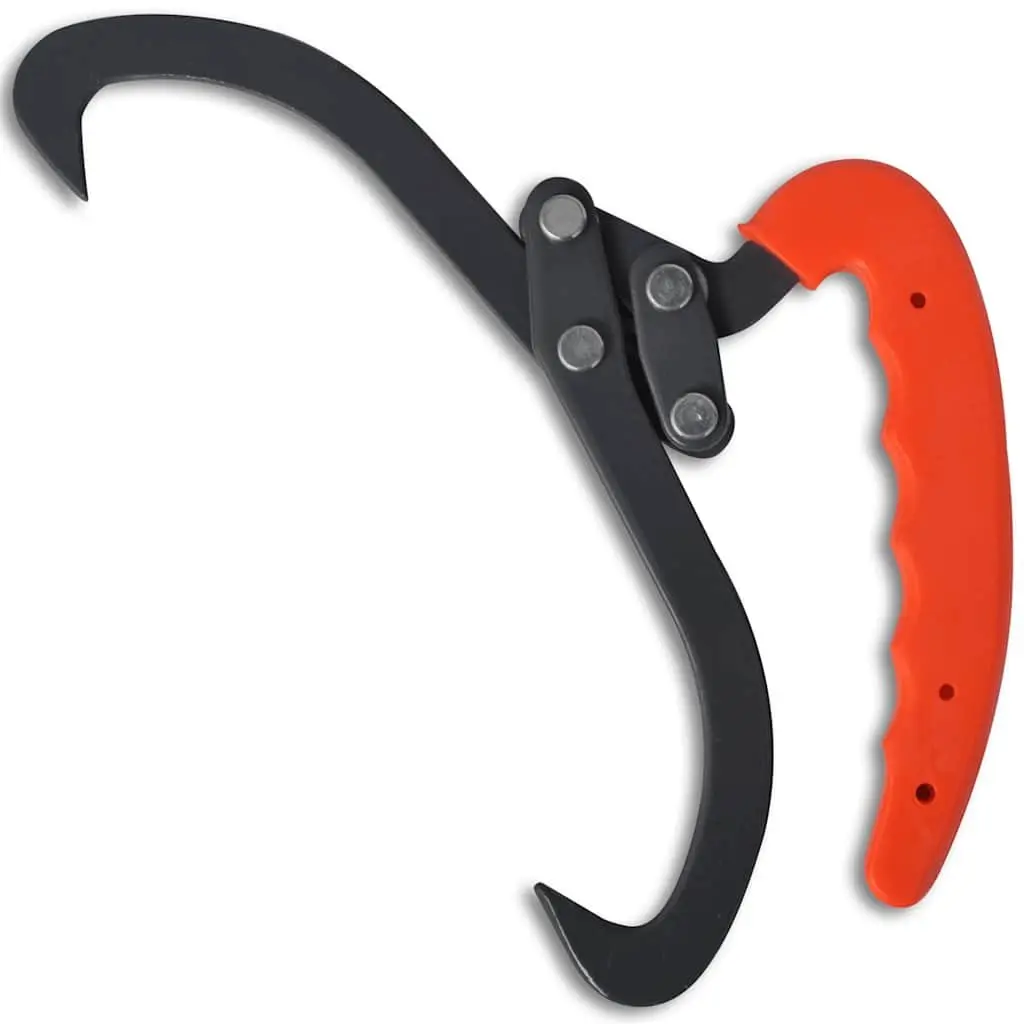 Log Tongs Ergonomic Handle Sharp Hooks 4 Piece