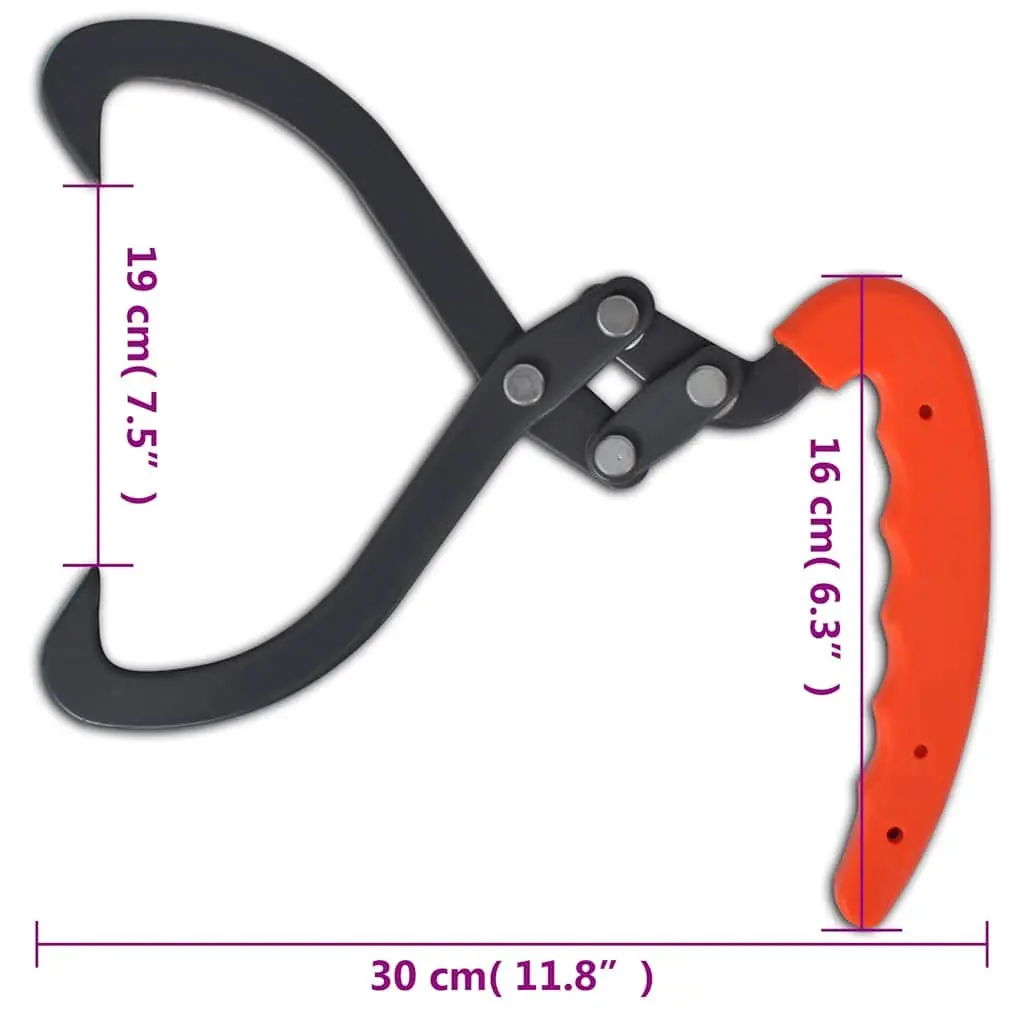 Log Tongs Ergonomic Handle Sharp Hooks 4 Piece