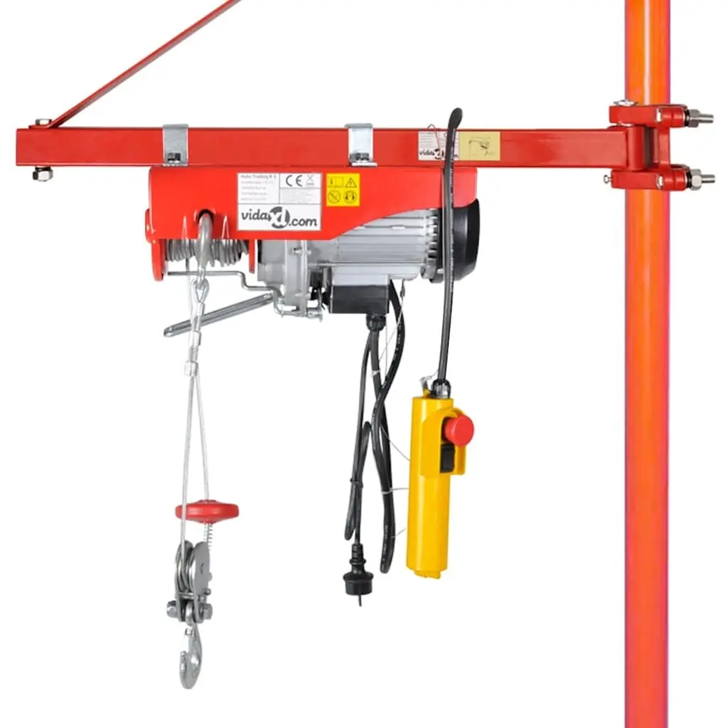 Hoist Frame 600kg Swivel Lifting Equipment Winch Jib Crane Workshop Garage