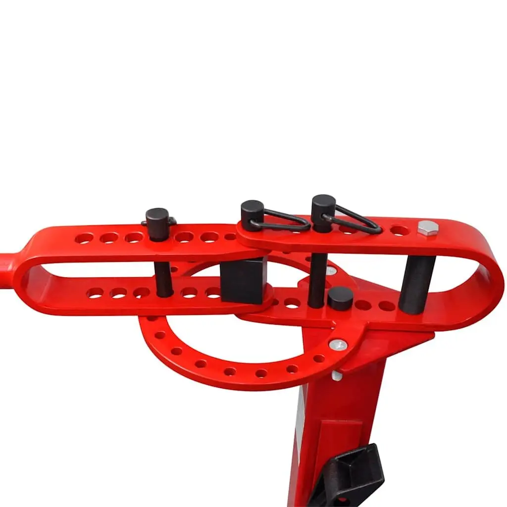 Manual Floor-Mounted Steel Pipe Bender with 7 Die Rollers for Workshop Bending