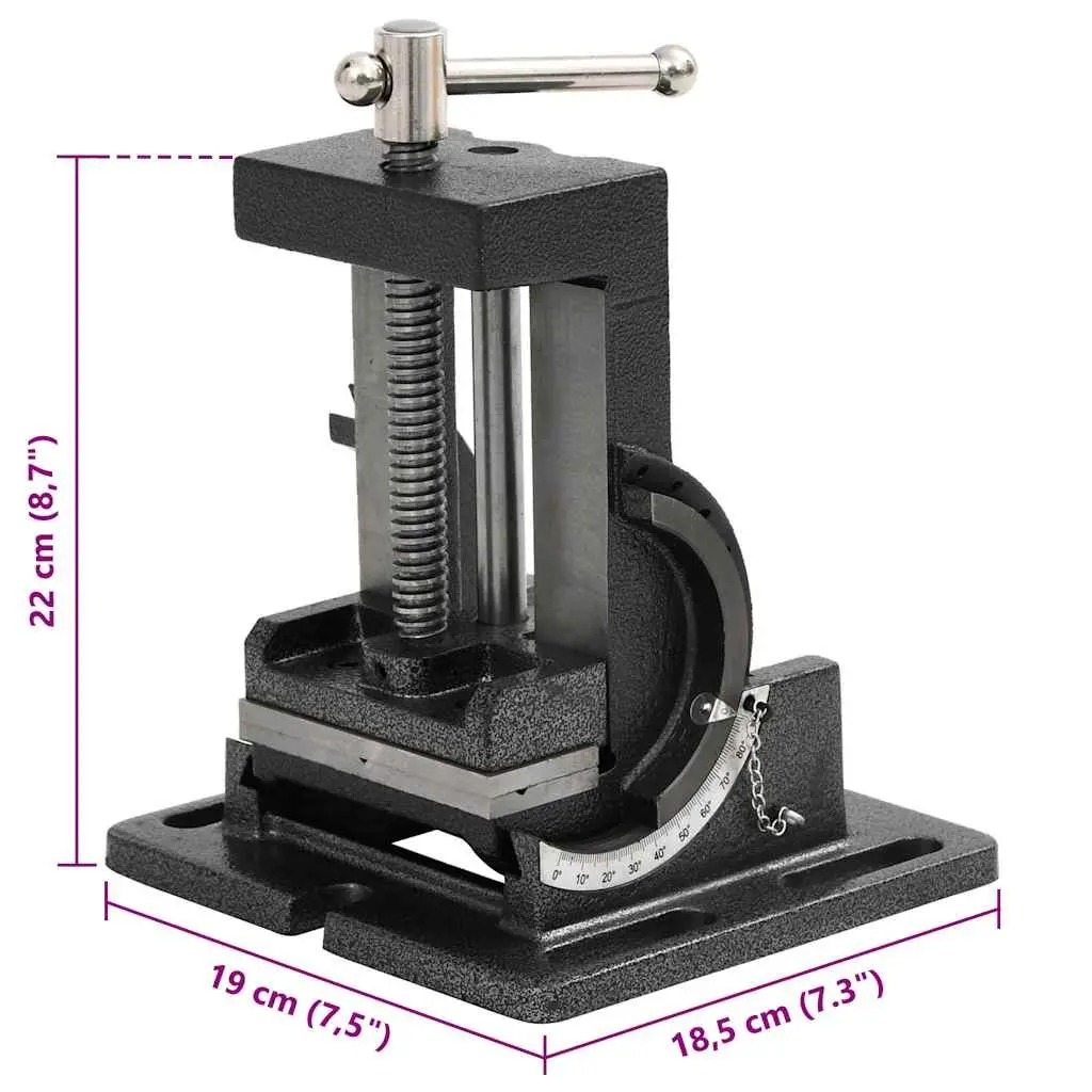Tilting Drill Press Vice Manually Operated 110mm
