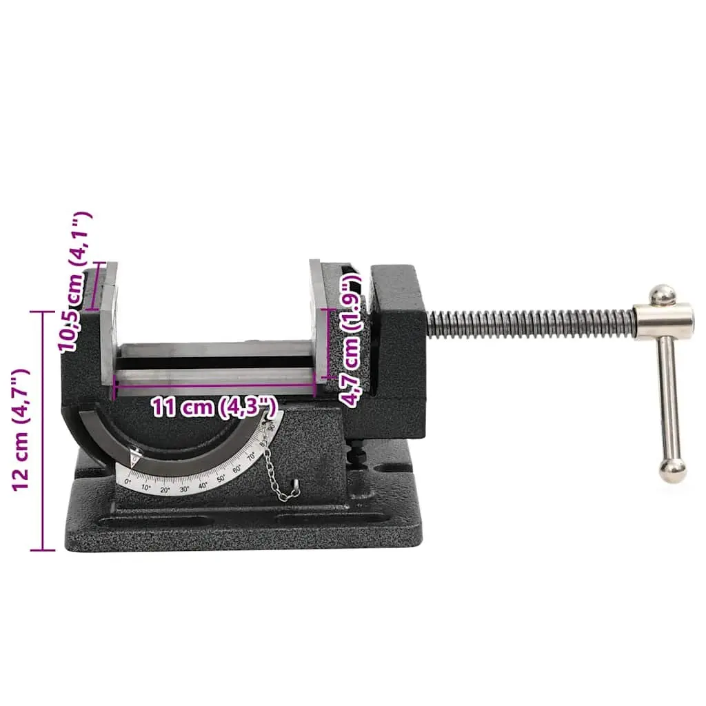 Tilting Drill Press Vice Manually Operated 110mm