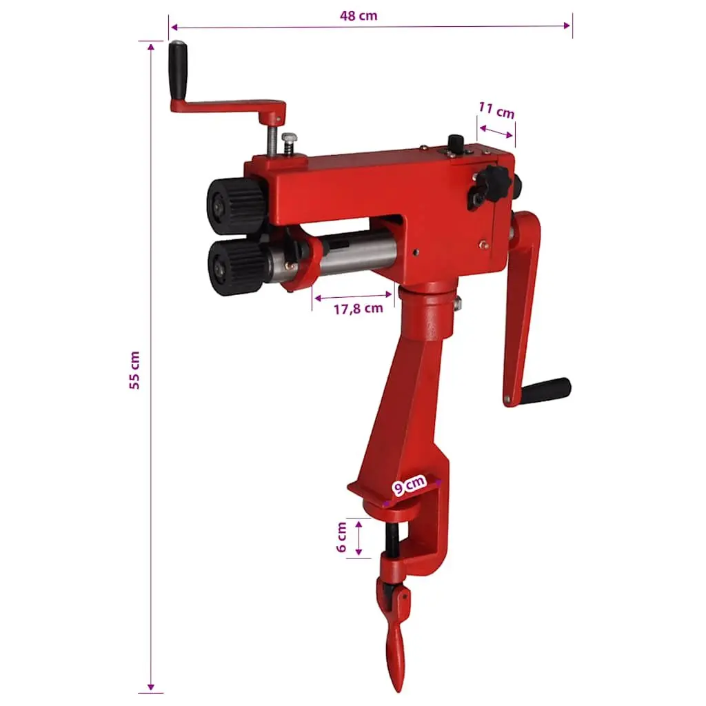 Manual Tube Beading Machine Cast Iron Portable Workshop Tool