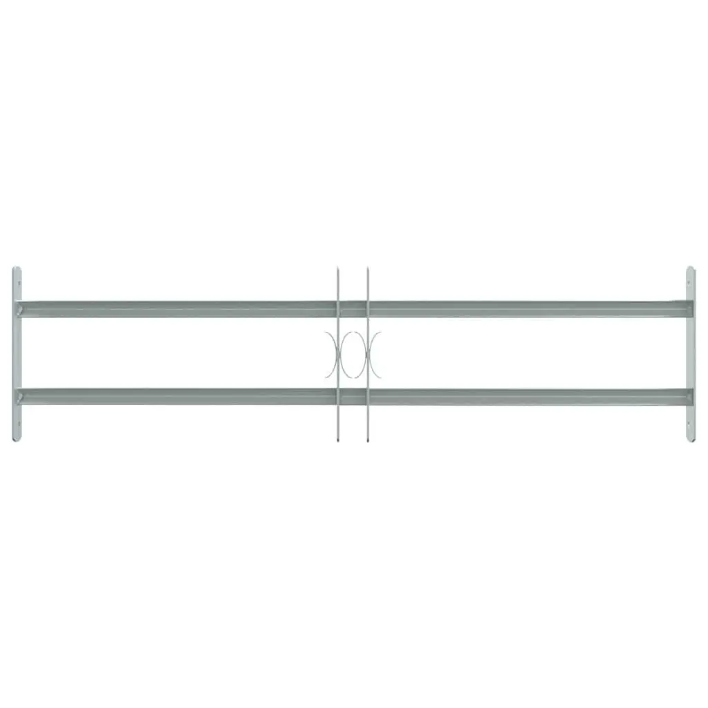 Security Grille Adjustable Width Silver 700-1050 mm with 2 Crossbars