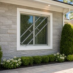 Versatile Security Grille for Windows in Silver 700-1050 mm