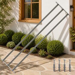 Friendly Security Grille Window with 3 Crossbars