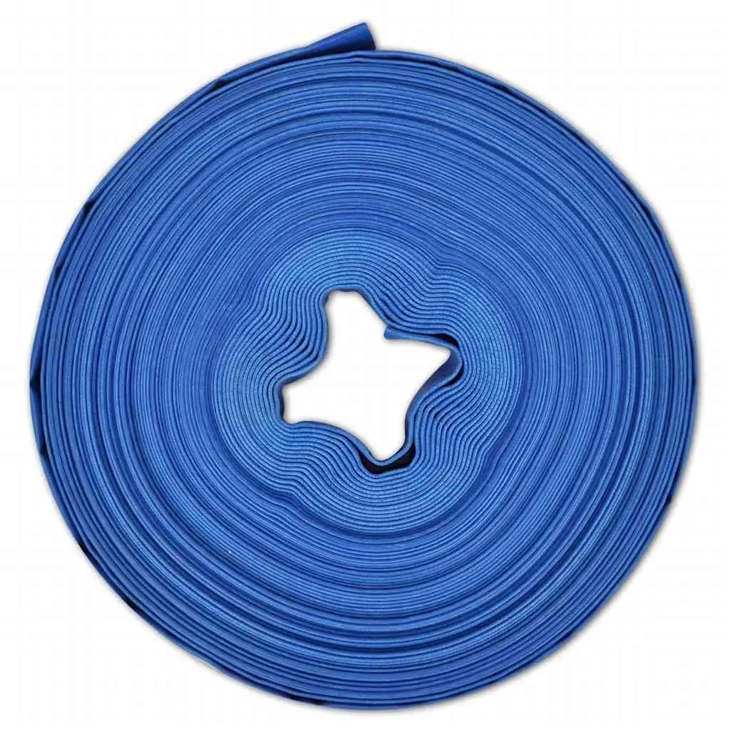 Flat Hose Weather Resistant PVC 50m 1 Inch Water Pump Installation Garden