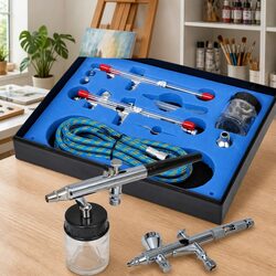 Your New Airbrush Set: 2 Spray Guns for Your Projects