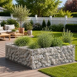 Create a Beautiful Garden Border with Gabion Planter