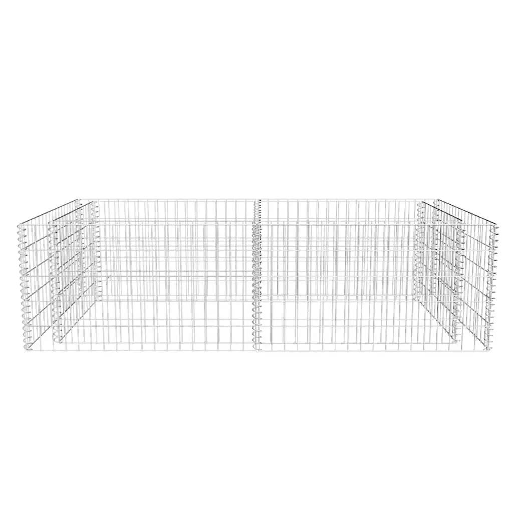 Gabion Planter Silver Welded Mesh Grid 180 x 90 x 50 cm