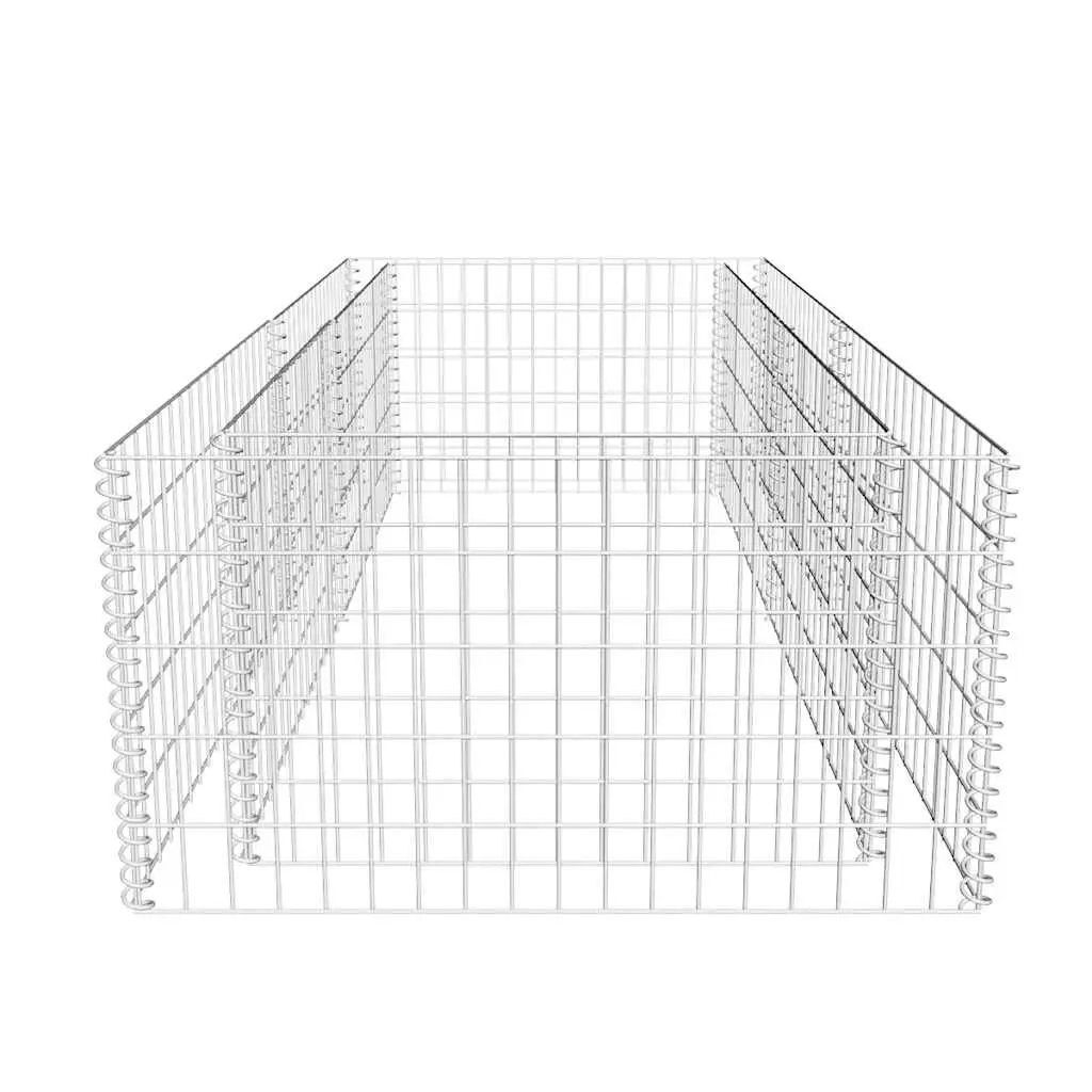 Gabion Planter Silver Welded Mesh Grid 180 x 90 x 50 cm