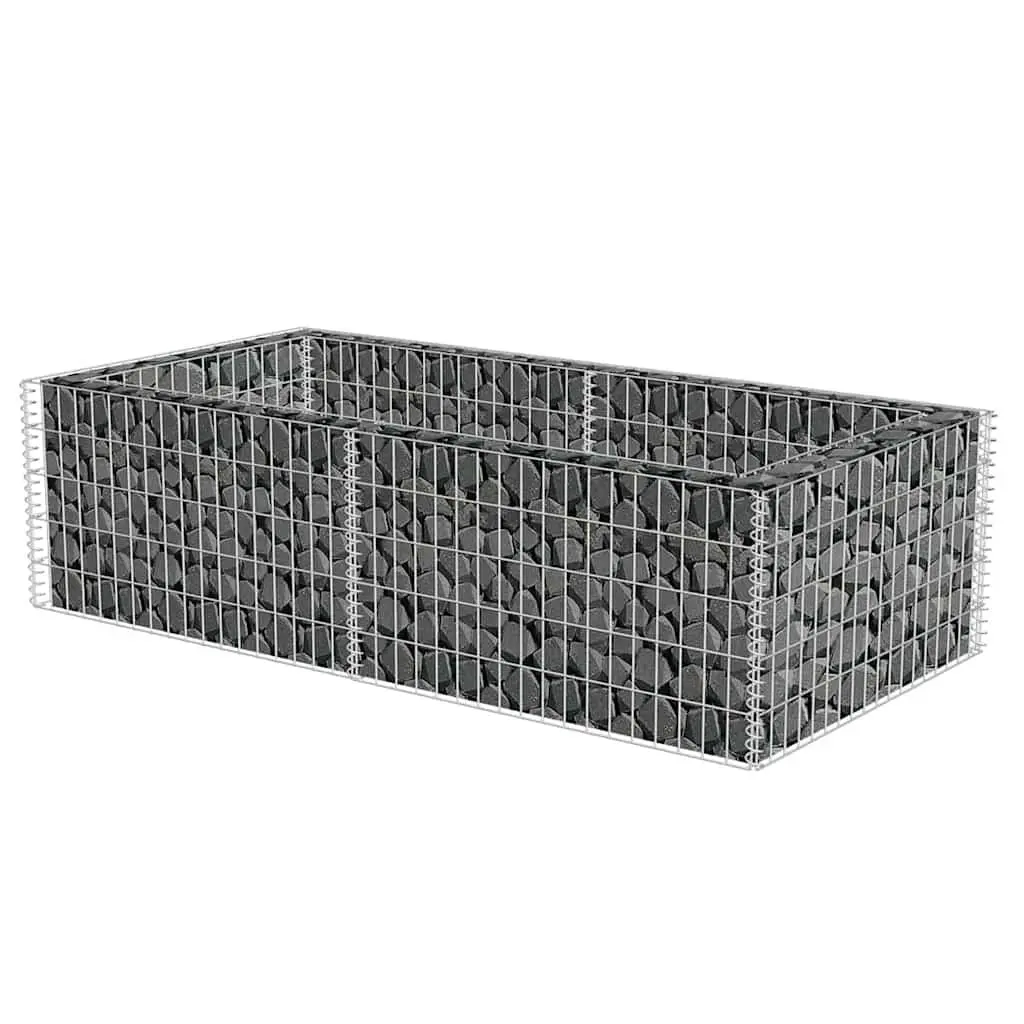 Gabion Planter Silver Welded Mesh Grid 180 x 90 x 50 cm
